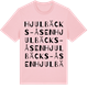 Pink Cotton t-shirt med Hjulbäcks-Åsen ordlek t-shirt