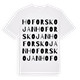 White t-shirt med Hoforskojan ordlek t-shirt