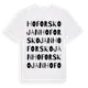 White t-shirt med Hoforskojan ordlek t-shirt