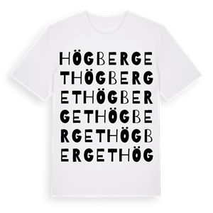 Högberget ordlek t-shirt – ekologisk bomull t-shirt från Pinshirt