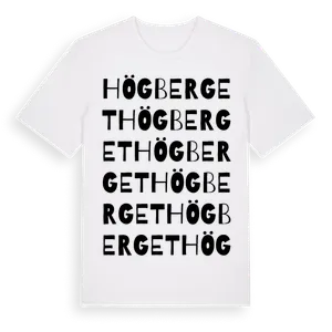 Högberget ordlek t-shirt – ekologisk bomull t-shirt från Pinshirt