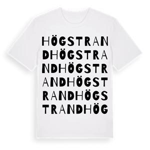 Högstrand ordlek t-shirt – ekologisk bomull t-shirt från Pinshirt