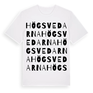 Högsvedarna ordlek t-shirt – ekologisk bomull t-shirt från Pinshirt