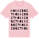 Pink Cotton t-shirt med Holberget ordlek t-shirt