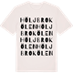 Vintage White t-shirt med Höljbrokölen ordlek t-shirt