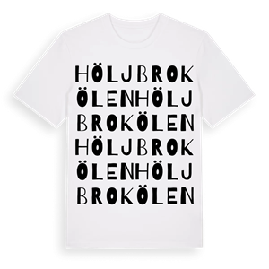 Höljbrokölen ordlek t-shirt – ekologisk bomull t-shirt från Pinshirt