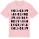 Pink Cotton t-shirt med Holmgruvan ordlek t-shirt