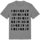 Mid Heather Gray t-shirt med Holmgruvan ordlek t-shirt