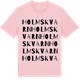 Pink Cotton t-shirt med Holms kvarn ordlek t-shirt