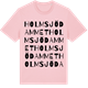 Pink Cotton t-shirt med Holmsjödammet ordlek t-shirt