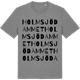 Mid Heather Gray t-shirt med Holmsjödammet ordlek t-shirt