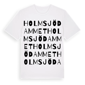 Holmsjödammet ordlek t-shirt – ekologisk bomull t-shirt från Pinshirt