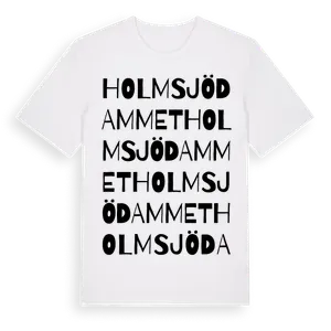 Holmsjödammet ordlek t-shirt – ekologisk bomull t-shirt från Pinshirt