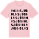 Pink Cotton t-shirt med Holmsjön ordlek t-shirt