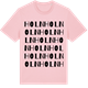 Pink Cotton t-shirt med Holn ordlek t-shirt