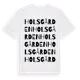 White t-shirt med Holsgården ordlek t-shirt