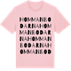 Pink Cotton t-shirt med Hommanbodarna ordlek t-shirt