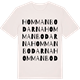 Vintage White t-shirt med Hommanbodarna ordlek t-shirt