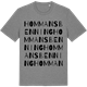 Mid Heather Gray t-shirt med Hommansbenning ordlek t-shirt