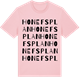 Pink Cotton t-shirt med Honefsplan ordlek t-shirt