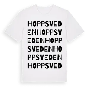 Hoppsveden ordlek t-shirt – ekologisk bomull t-shirt från Pinshirt