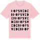 Pink Cotton t-shirt med Hopsveden ordlek t-shirt