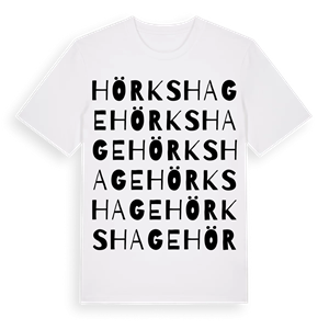 Hörks hage ordlek t-shirt – ekologisk bomull t-shirt från Pinshirt