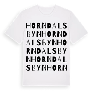 Horndalsbyn ordlek t-shirt – ekologisk bomull t-shirt från Pinshirt