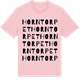 Pink Cotton t-shirt med Horntorpet ordlek t-shirt