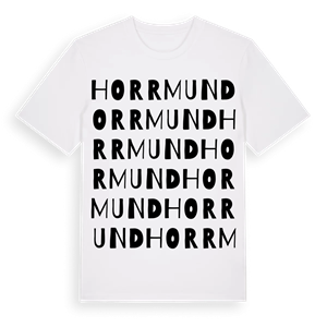 Horrmund ordlek t-shirt – ekologisk bomull t-shirt från Pinshirt