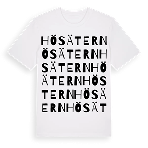 Hösätern ordlek t-shirt – ekologisk bomull t-shirt från Pinshirt