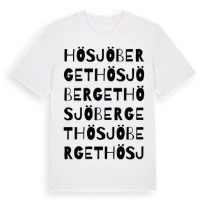 Hösjöberget ordlek t-shirt – ekologisk bomull t-shirt från Pinshirt
