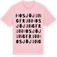 Pink Cotton t-shirt med Hosjöjungfrun ordlek t-shirt