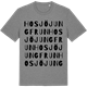 Mid Heather Gray t-shirt med Hosjöjungfrun ordlek t-shirt
