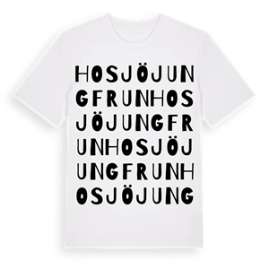 Hosjöjungfrun ordlek t-shirt – ekologisk bomull t-shirt från Pinshirt