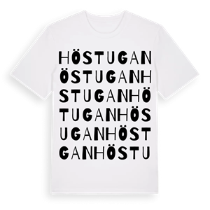 Höstugan ordlek t-shirt – ekologisk bomull t-shirt från Pinshirt