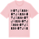 Pink Cotton t-shirt med Hötjärn ordlek t-shirt