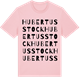 Pink Cotton t-shirt med Hubertusstock ordlek t-shirt