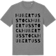 Mid Heather Gray t-shirt med Hubertusstock ordlek t-shirt