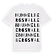 White t-shirt med Hummelbergsvallen ordlek t-shirt