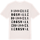 Vintage White t-shirt med Hummelbergsvallen ordlek t-shirt