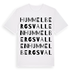 Hummelbergsvallen ordlek t-shirt – ekologisk bomull t-shirt från Pinshirt