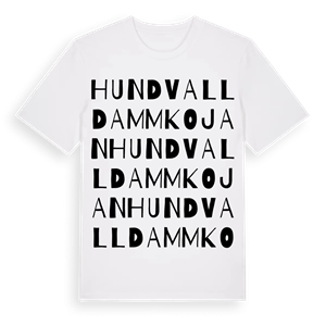 Hundvalldammkojan ordlek t-shirt – ekologisk bomull t-shirt från Pinshirt