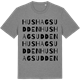 Mid Heather Gray t-shirt med Hushagsudden ordlek t-shirt