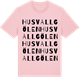 Pink Cotton t-shirt med Husvallgölen ordlek t-shirt