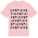 Pink Cotton t-shirt med Hysta ordlek t-shirt