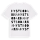 White t-shirt med Hystbodarna ordlek t-shirt