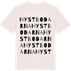 Vintage White t-shirt med Hystbodarna ordlek t-shirt