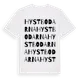 White t-shirt med Hystbodarna ordlek t-shirt