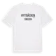 White t-shirt med Hyttbäcken i Sverige t-shirt